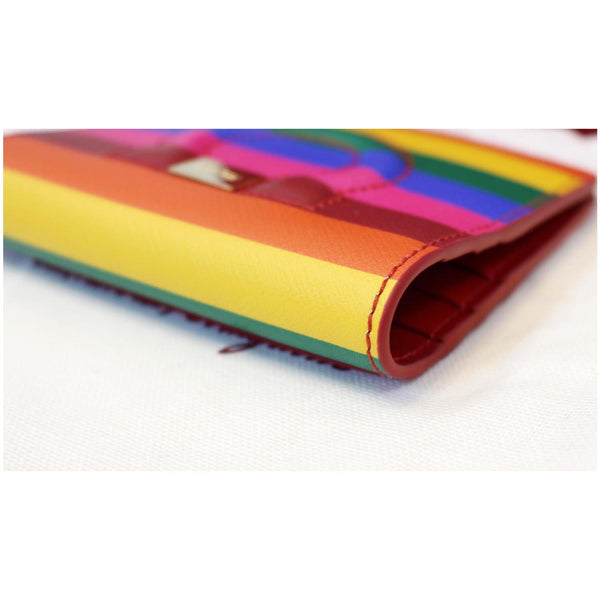 SALVATORE FERRAGAMO Gancini Rainbow Leather Card Case-US