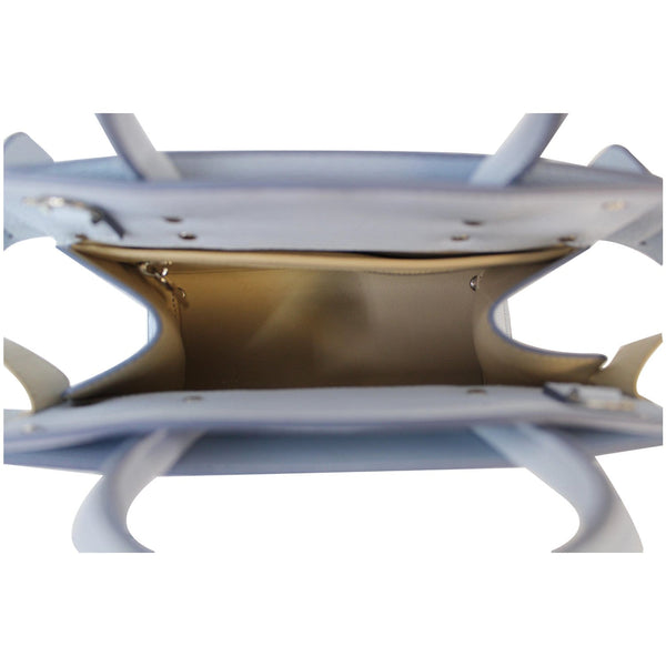 GIVENCHY Horizon Mini Grained Leather Satchel Bag Light Blue