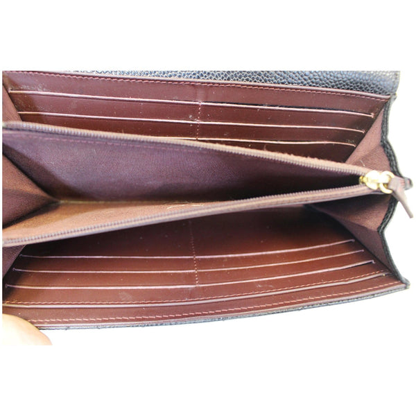 Chanel Gusset Flap Caviar Wallet Black