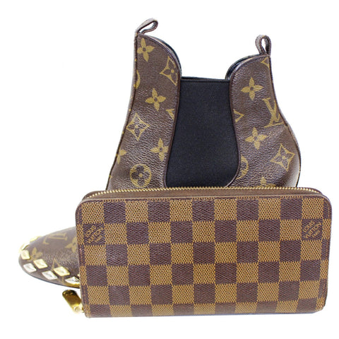 LOUIS VUITTON Damier Ebene Zippy Wallet Brown-US