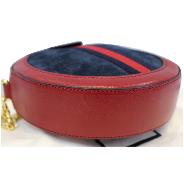 GUCCI Ophidia Mini GG Round Leather Shoulder Crossbody Bag 550618 Red