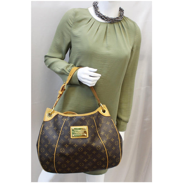 LOUIS VUITTON Galliera PM Monogram Canvas Shoulder Bag Brown