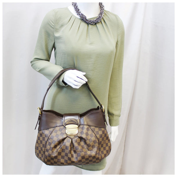 LOUIS VUITTON Sistina MM Damier Ebene Shoulder Bag-US