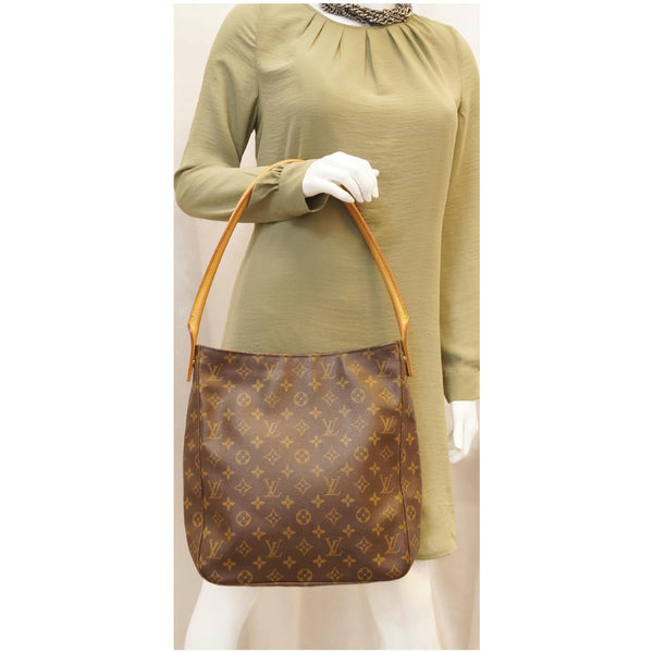 LOUIS VUITTON Looping GM Monogram Canvas Shoulder Bag Brown-US