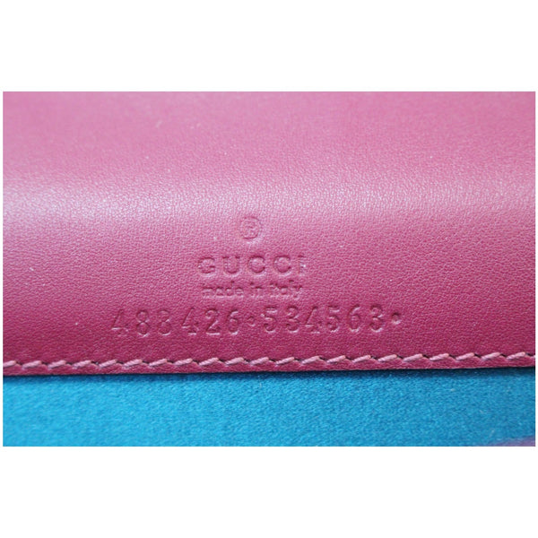 GUCCI Marmont Velvet Love Mini Pearl Embroidered Shoulder Bag Pink