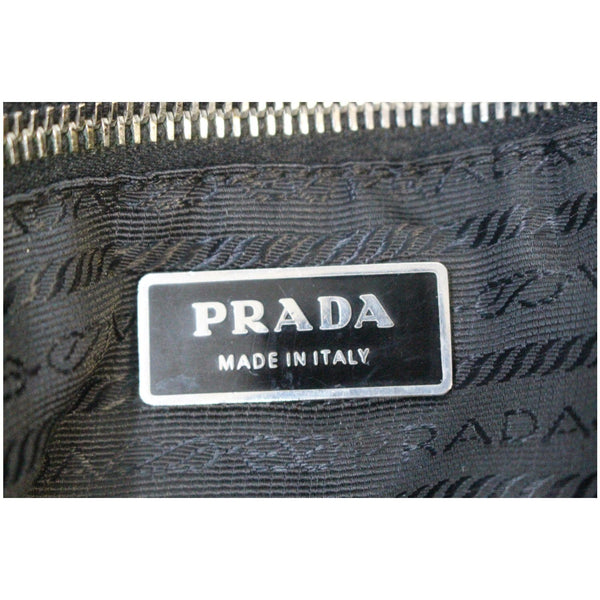 PRADA Vitello Daino Leather Shoulder Bag Black