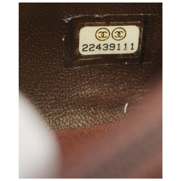 Chanel Wallet Lambskin Chevron Quilted Zip - chanel tag