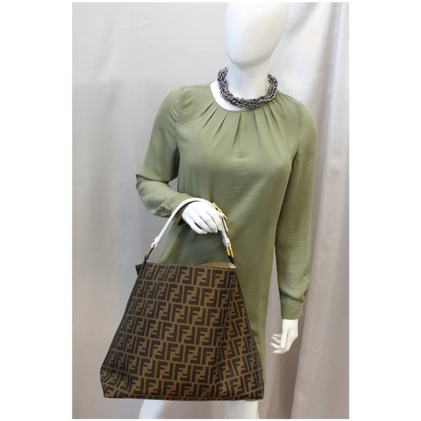 FENDI Zucca Canvas Large Hobo Bag Tobacco-US