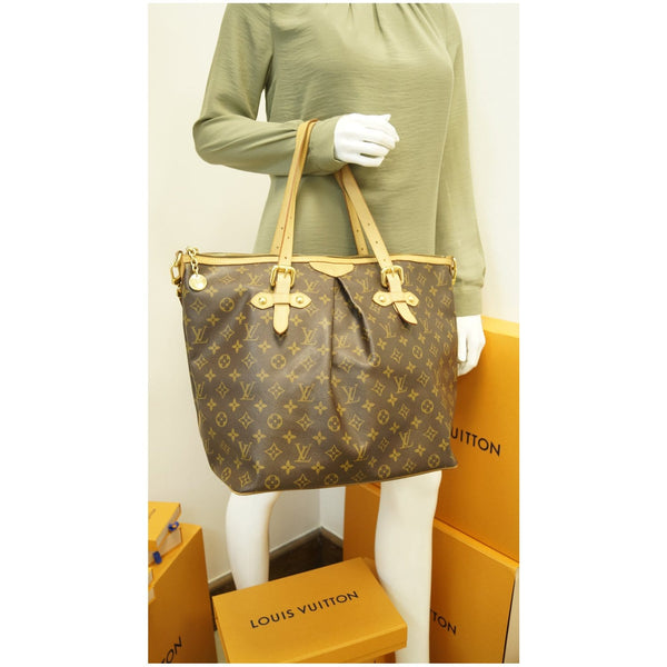 LOUIS VUITTON Palermo GM Monogram Canvas Tote Shoulder Bag Brown