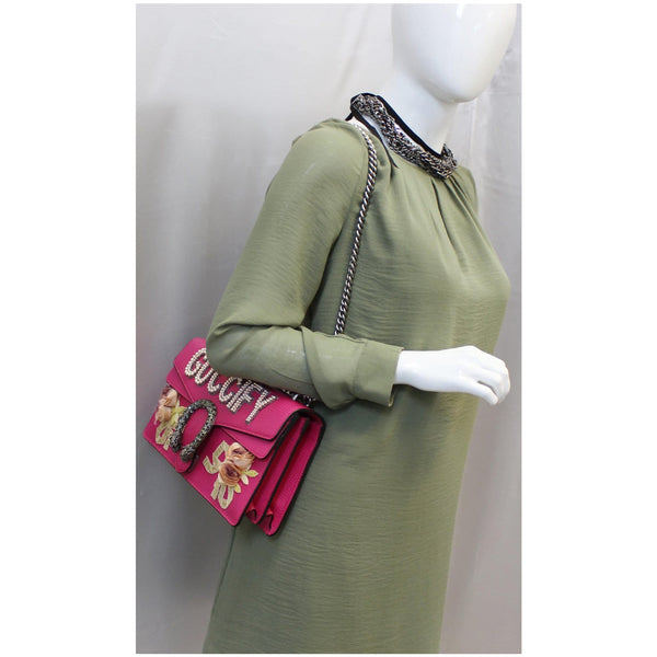 Gucci Dionysus Small Guccify Grained Leather Bag Pink - Guccify shoulder bag