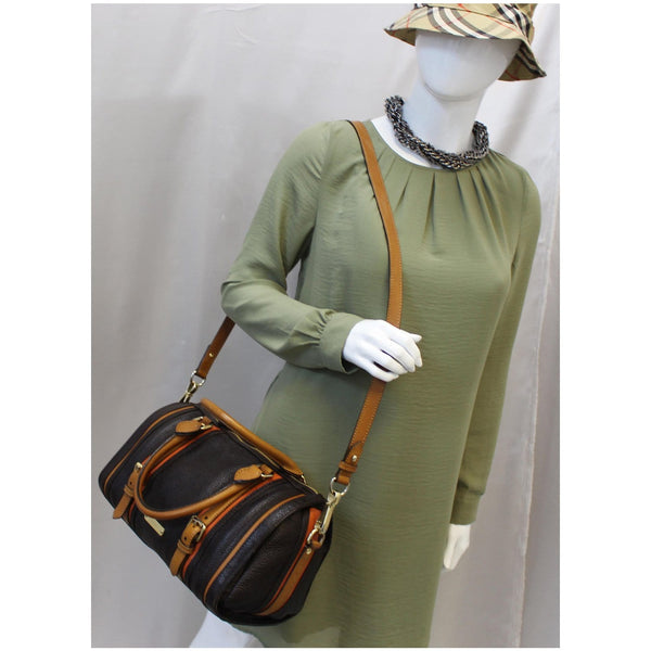 Burberry Alchester Bowling Leather Satchel Shoulder Bag Black-US