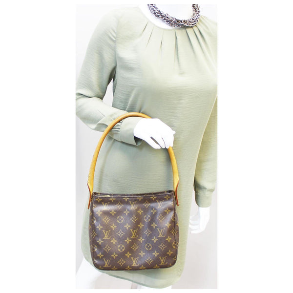 LOUIS VUITTON Looping MM Monogram Canvas Shoulder Bag Brown-US