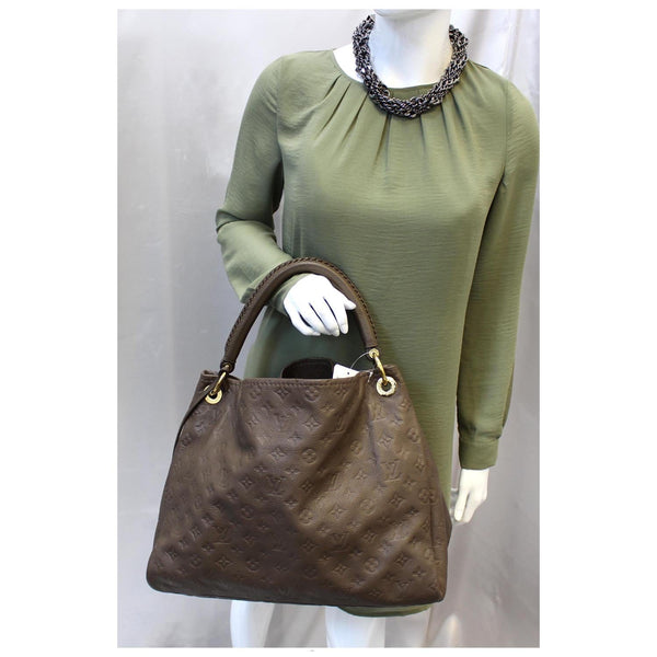 LOUIS VUITTON Artsy MM Monogram Empreinte Leather Shoulder Bag-US