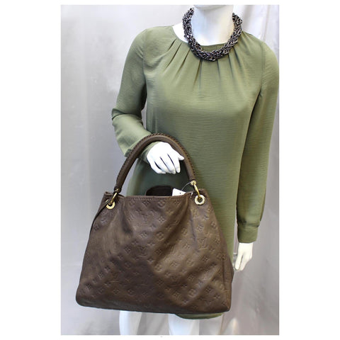 LOUIS VUITTON Artsy MM Monogram Empreinte Leather Shoulder Bag-US