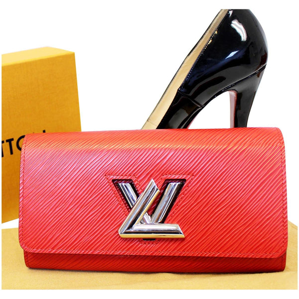 Louis Vuitton Twist Wallet Epi Leather Coquelicot for sale