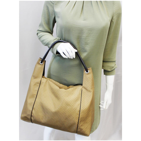 GUCCI GG Oversize Zipper Pull Hobo Bag Gold 152281 - 25% OFF