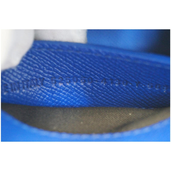 BALENCIAGA Ville Top Handle XXS Grained Leather Crossbody Bag Blue