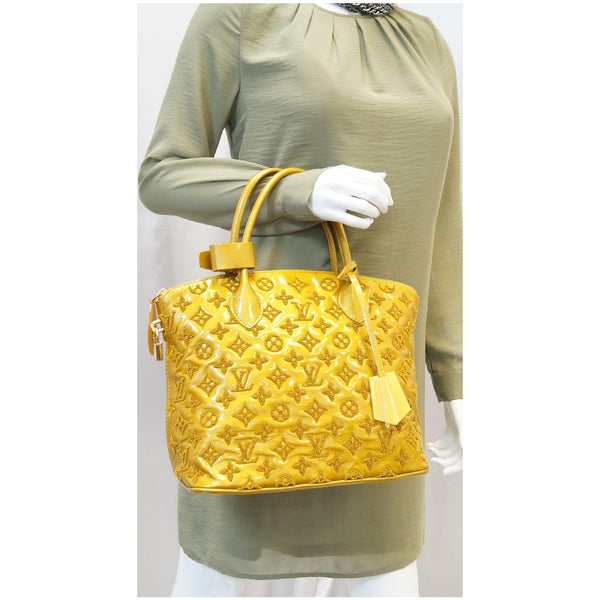 LOUIS VUITTON Monogram - Lockit lambskin Satchel Bag Mustard - shop