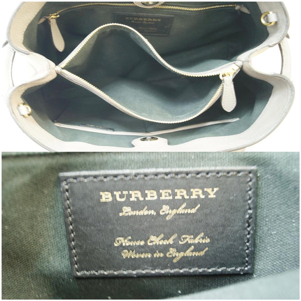 BURBERRY House Check Medium Banner Tote Bag Taupe