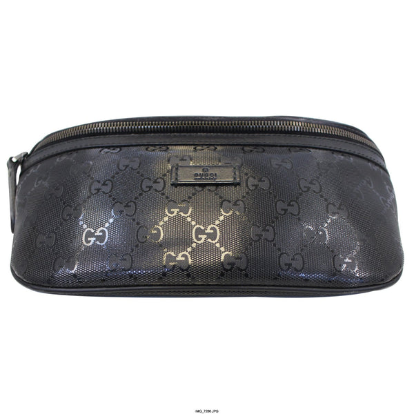 GUCCI GG Imprime Monogram Waist Bum Bag Black 233269