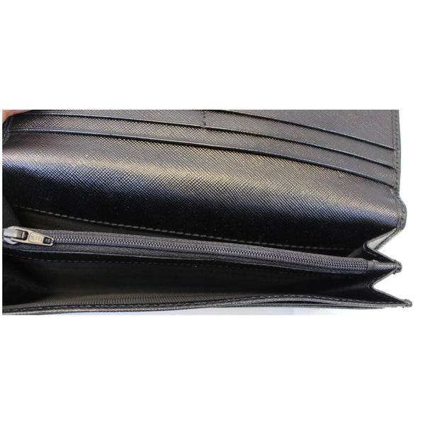 Prada Triangle Continental Flap Wallet - Internal Pockets
