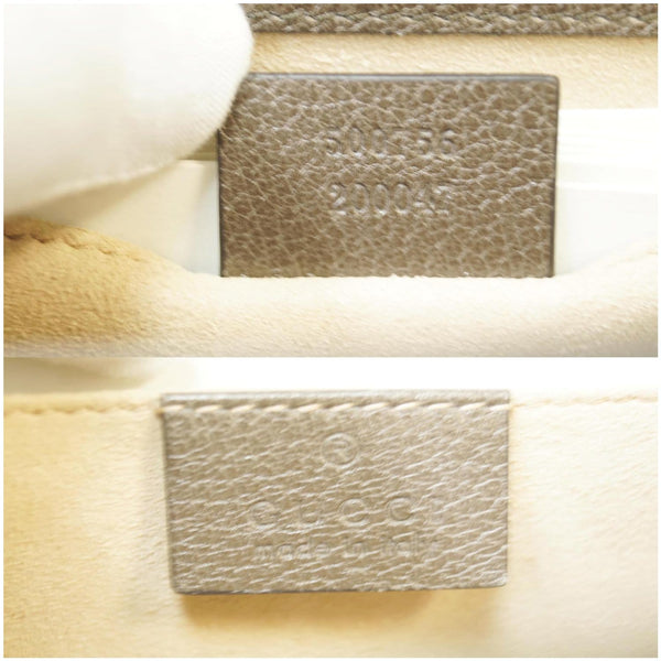 GUCCI Jeweled Heart Leather Totem Messenger Bag Brown 500756