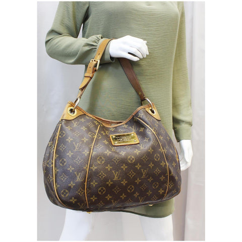 LOUIS VUITTON Galliera PM Monogram Canvas Shoulder Handbag Brown-US