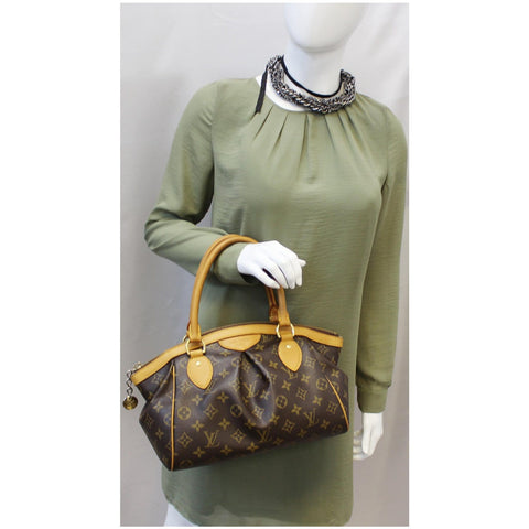 LOUIS VUITTON Tivoli PM Monogram Canvas Shoulder Bag Brown