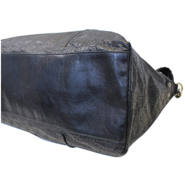 GUCCI Black Leather Signature Extra Large Tote Bag 189680-US