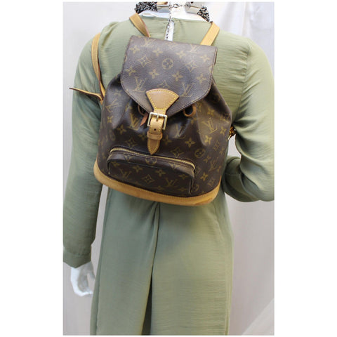 LOUIS VUITTON Montsouris PM Monogram Canvas Backpack Brown-US