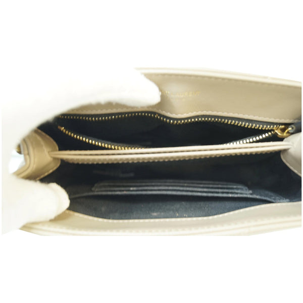 YVES SAINT LAURENT Matelasse Loulou Toy Calfskin Crossbody Bag Taupe