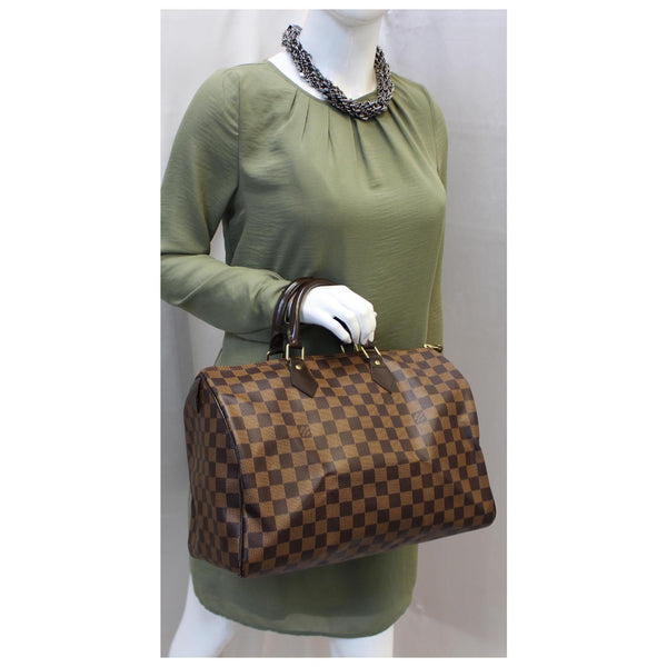 LOUIS VUITTON Speedy 35 Damier Ebene Satchel Bag