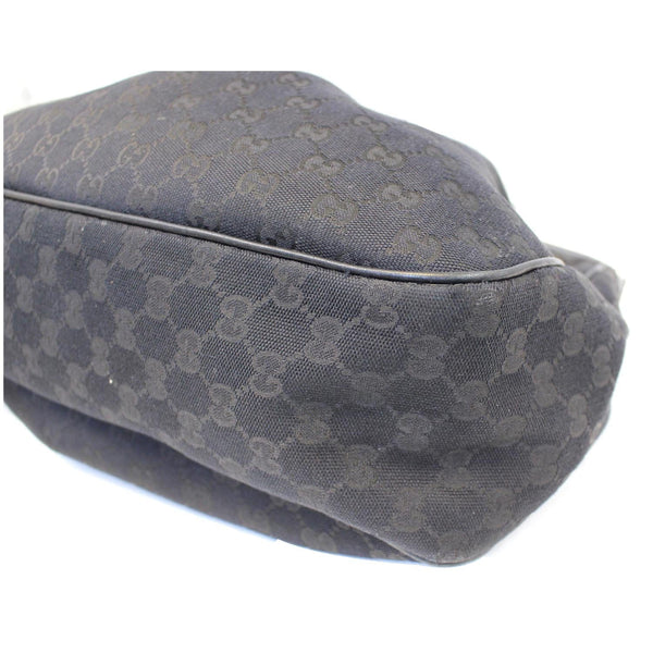 Gucci Sukey GG Canvas Black Checks Messenger Bag - bottom corner