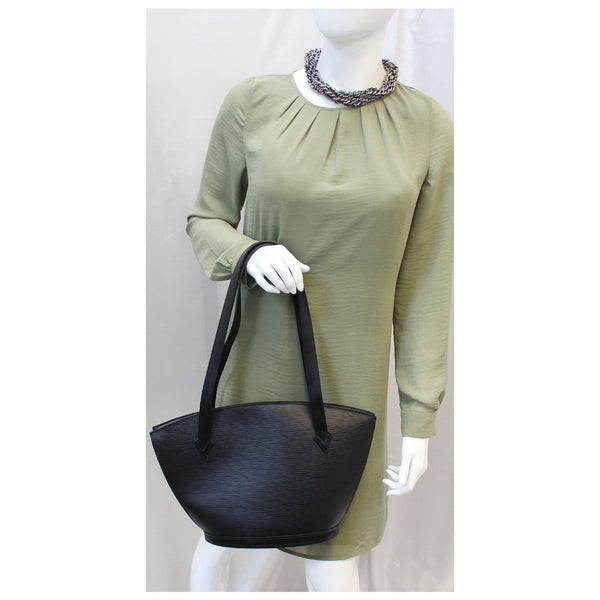 Louis Vuitton Saint Jacques Epi Leather Shoulder Bag Black - shop