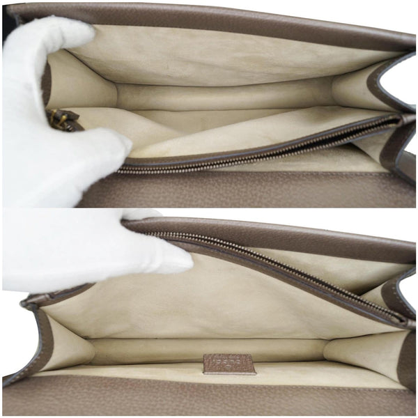 GUCCI Dionysus Embroidered Owl Shoulder Bag Brown 400235