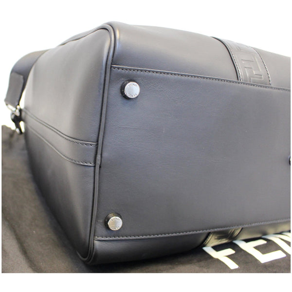 Fendi Satchel Black Leather Weekender - back view