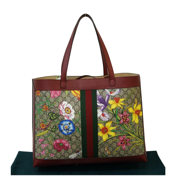 GUCCI Ophidia GG Flora Medium Tote Bag Red 547947