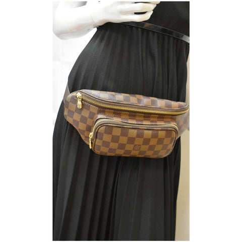 LOUIS VUITTON Melville Damier Ebene BumBag Brown