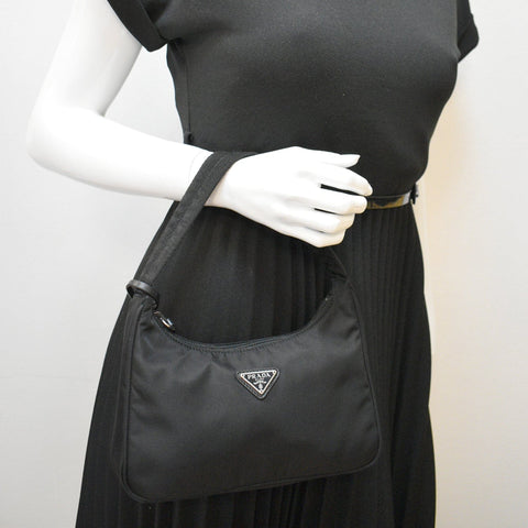 PRADA Re-Edition 2000 Mini Nylon Shoulder Bag Black