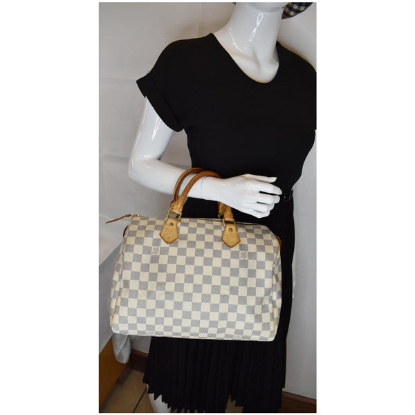Louis Vuitton Speedy 30 Damier Azur Satchel Handbag