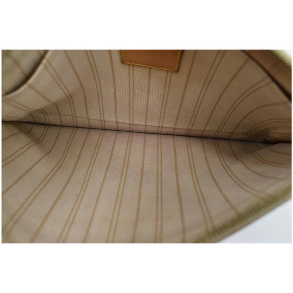 LOUIS VUITTON Neverfull MM Damier Azur Tote Bag White