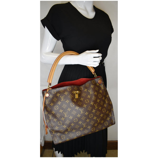 LOUIS VUITTON Gaia Monogram Canvas Shoulder Bag Brown