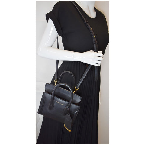 ALEXANDER MCQUEEN Heroine 21 Mini Leather Tote Bag Black