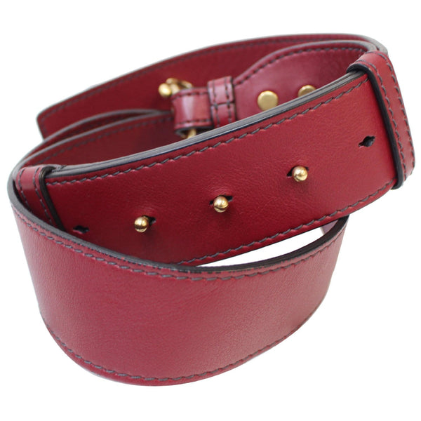 CHRISTIAN DIOR Dio(r)evolution Flap Calfskin Shoulder Bag Dark Red