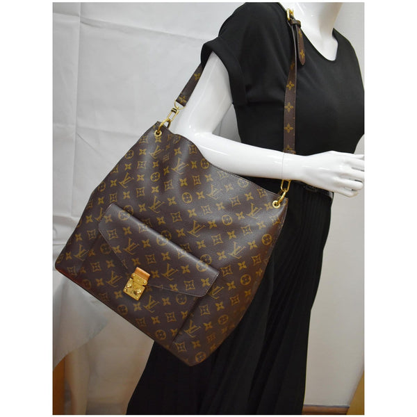 LOUIS VUITTON Metis Hobo Monogram Canvas Shoulder Bag Brown