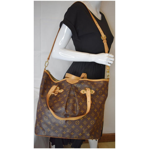 LOUIS VUITTON Palermo GM Monogram Canvas Tote Shoulder Bag Brown