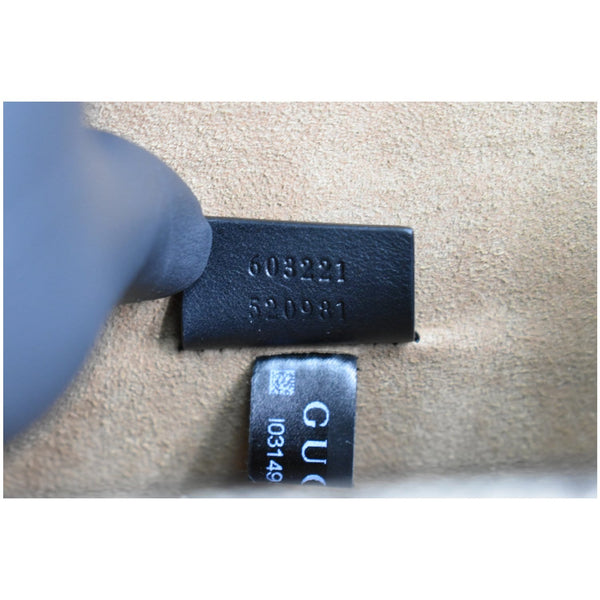 GUCCI Padlock Small GG Supreme Bamboo Top Handle Shoulder Bag Beige 603221