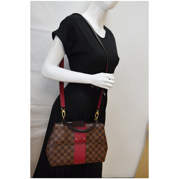 LOUIS VUITTON Bond Street MM Damier Canvas Crossbody Bag Bordeaux