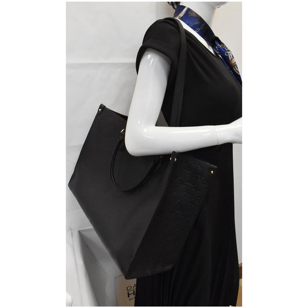 LOUIS VUITTON Onthego GM Monogram Empreinte Shoulder Bag Black