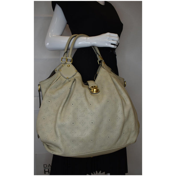 LOUIS VUITTON Mahina XXL Monogram Leather Opal Shoulder Bag